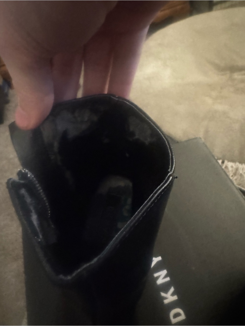 DKNY Black Leather Ankle Booties with Pointed Toe image 4
